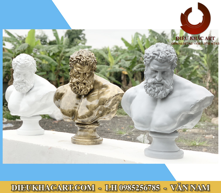 Mẫu tượng bán thân  Hercules Bust trang trí decor tại hà nội