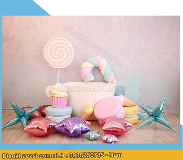 Mô hình bánh kẹo bằng xốp mút 3d sinh nhật cho bé ở hà nội