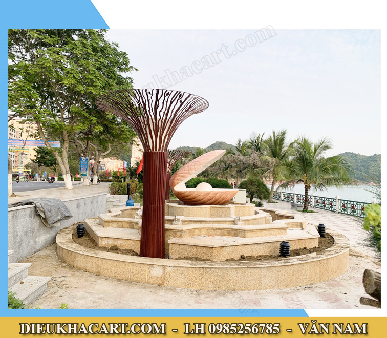 Mô hình cây decor và sò biển trang trí công viên ven biển cát bà  Thành Phố Hải Phòng