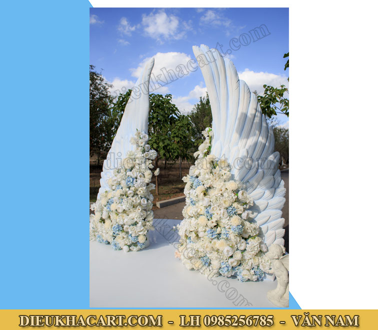 Mô hình xốp mút 3d cánh thiên thần trang trí đám cưới