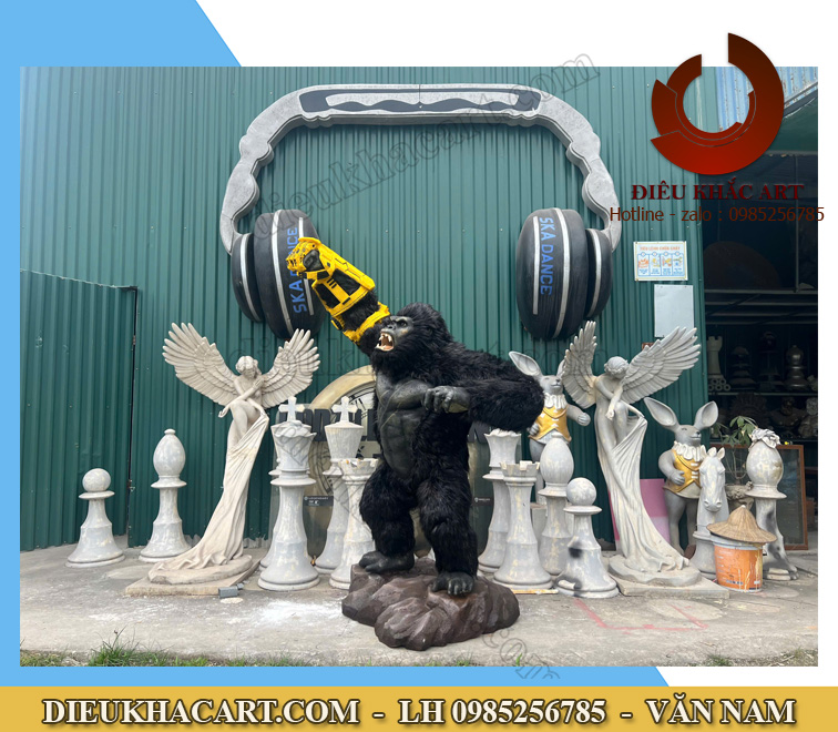 Mô hình xốp mút 3d và nhựa composites kinh kong trang trí 