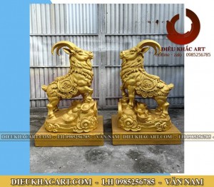 MÔ HÌNH XỐP MÚT 3D LINH VẬT DÊ VÀNG TRANG TRÍ TÉT NGUYÊN ĐÁN 2027
